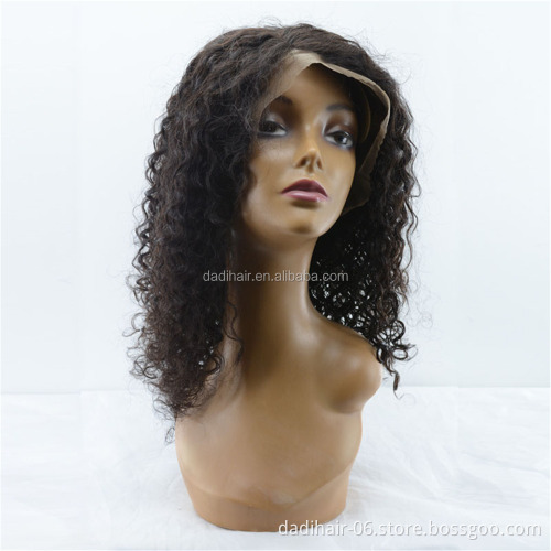 Affordable price front lace wig human hair 150% density 100% virgin Brazilian hair curly wig